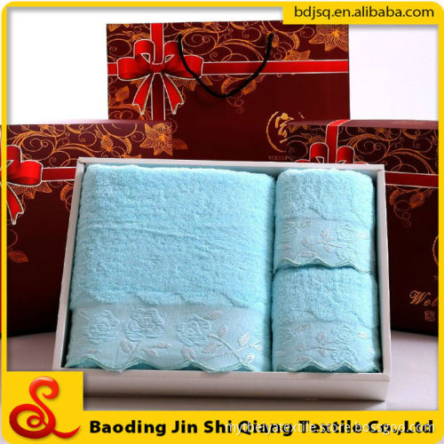 wholesale China high quality towel set in box corproate gift bath towel set
